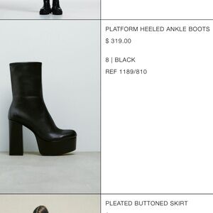 Zara Leather Platform Boots